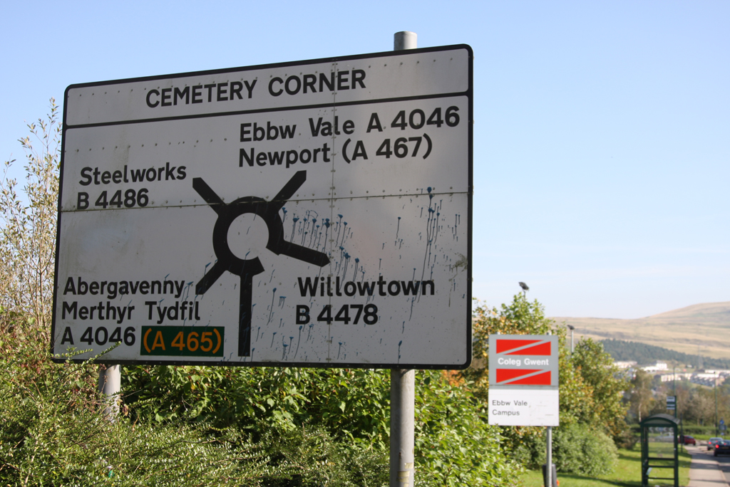 Old Steelworks Directions in Ebbw Vale, long after the steelworks closed