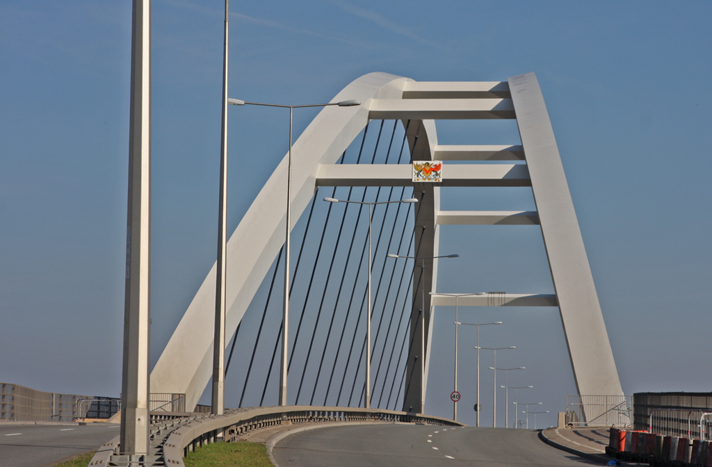 New A48 road bridge in Newport over the river Usk