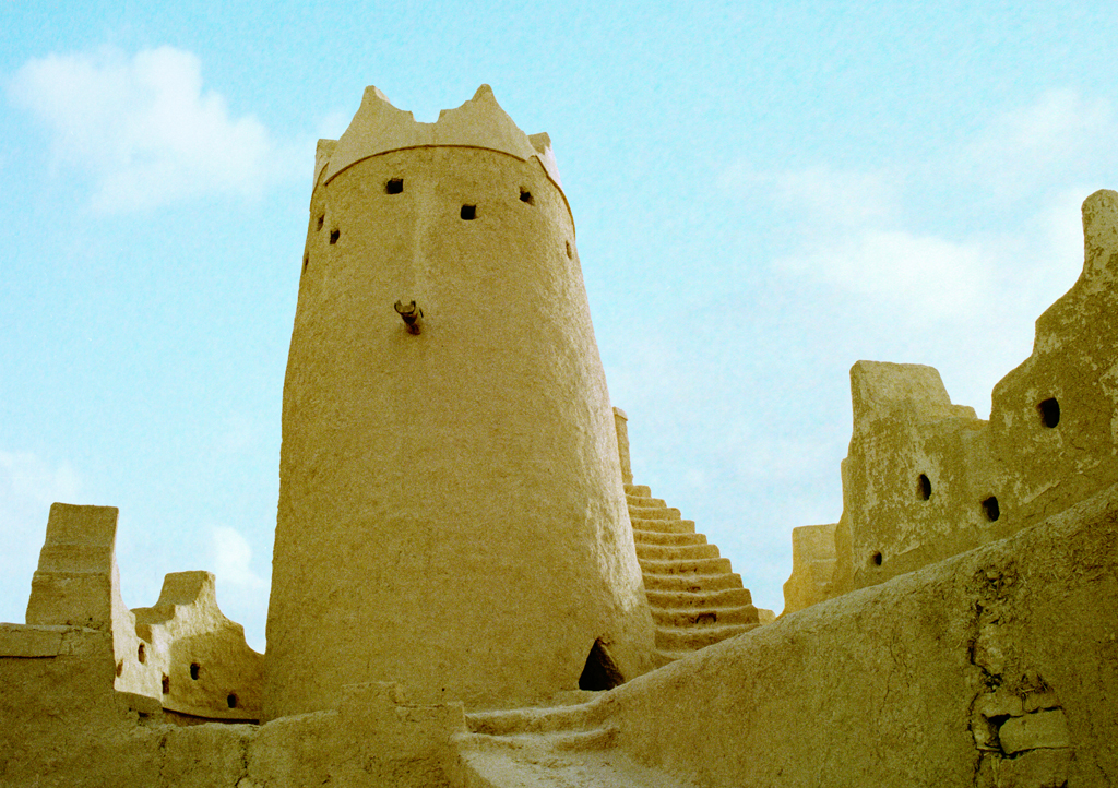 Old Sand and Mud fort in the desert town of Dah-Riah, Saudi Arabia