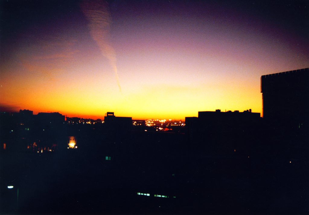 Sunset over Saudi Arabian capital city, Riyadh