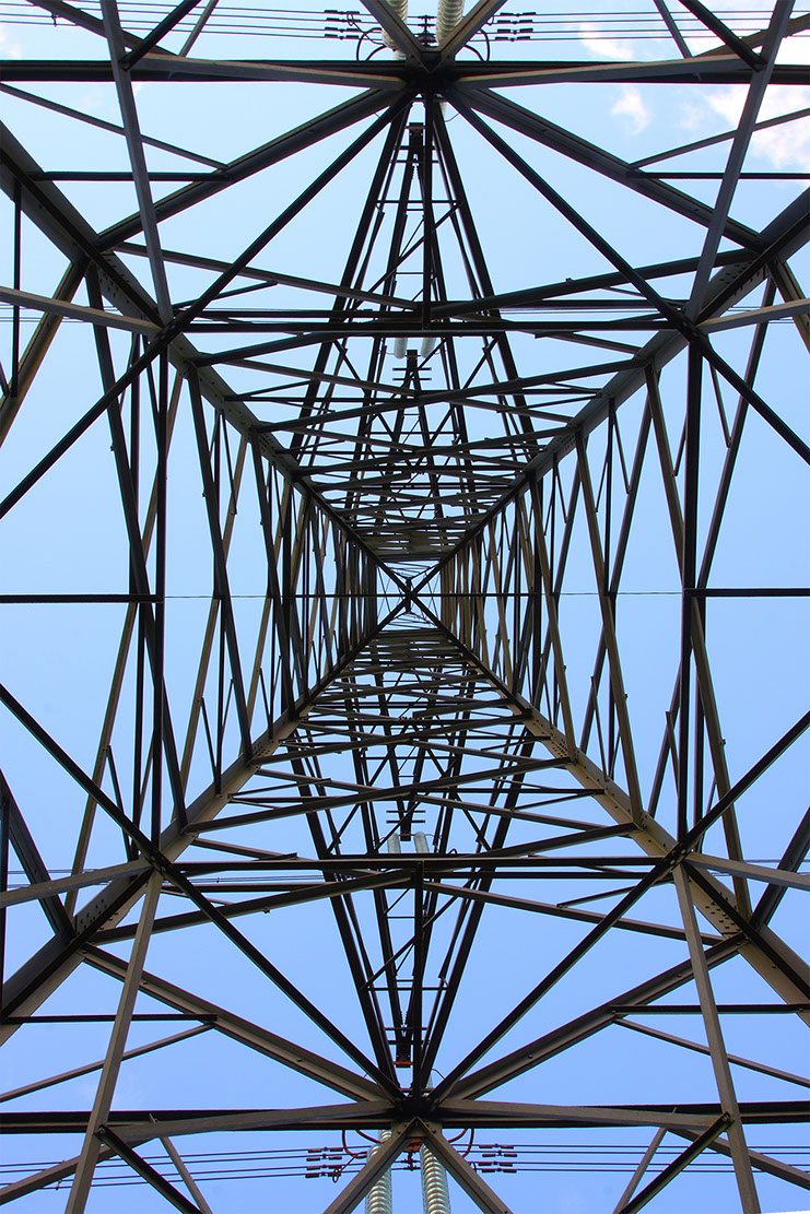 Electricity Pylon on Llanganydr Moors