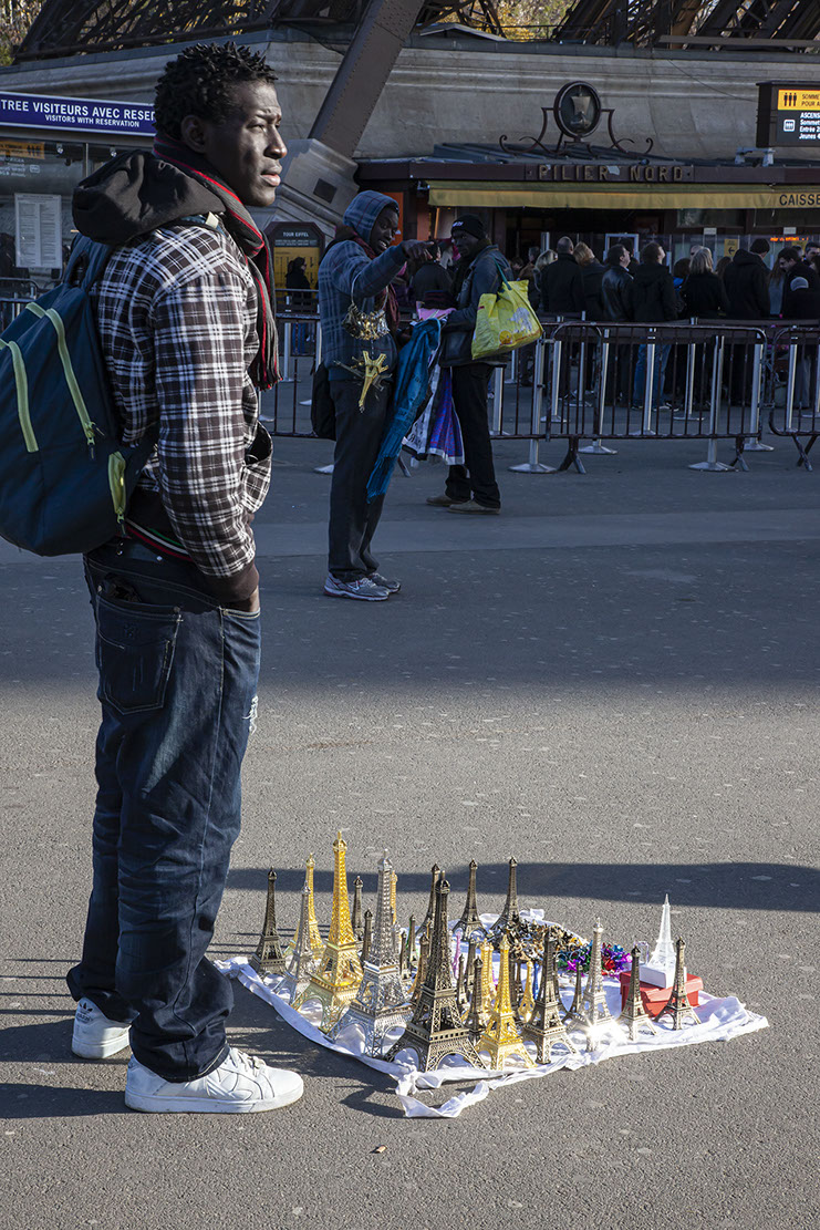 Street-seller in Paris.