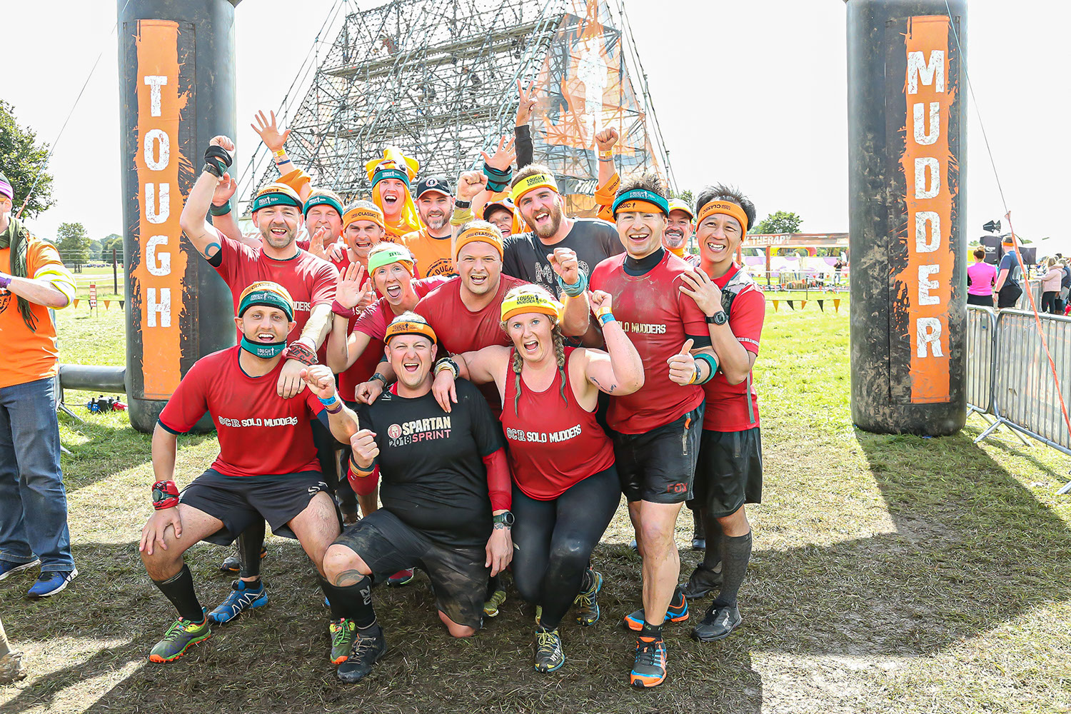 Tough Mudder team at finish.