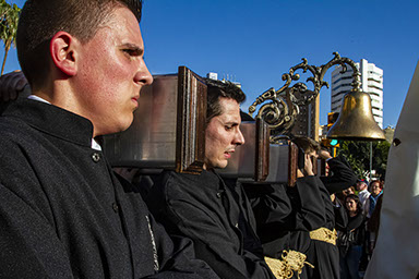 Easter Relegious processioin in Malaga, Spain, 